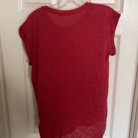 Women Gap Printed Top Size Medium Red - Picture 10 of 11
